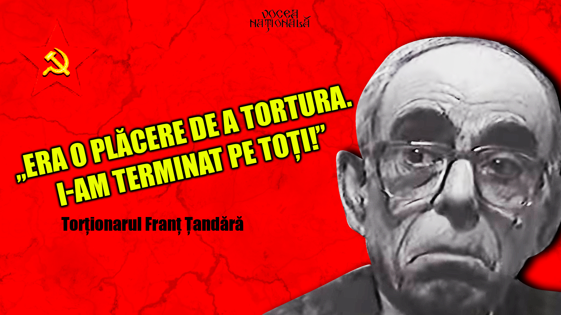 Țandără, un torționar comunist român, care a mărturisit torturarea și uciderea a peste 100 de persoane, reflectând ororile regimului totalitar și impunitatea de care s-au bucurat mulți dintre cei care au comis astfel de crime.